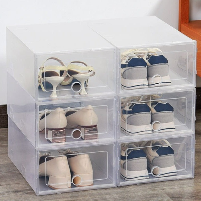 boites rangements pour chaussures transparentes